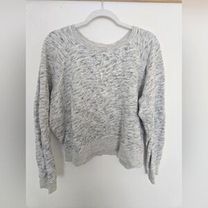 J Crew vintage fleece 100% cotton Heather Grey sweatshirt Boxy Normcore Large
